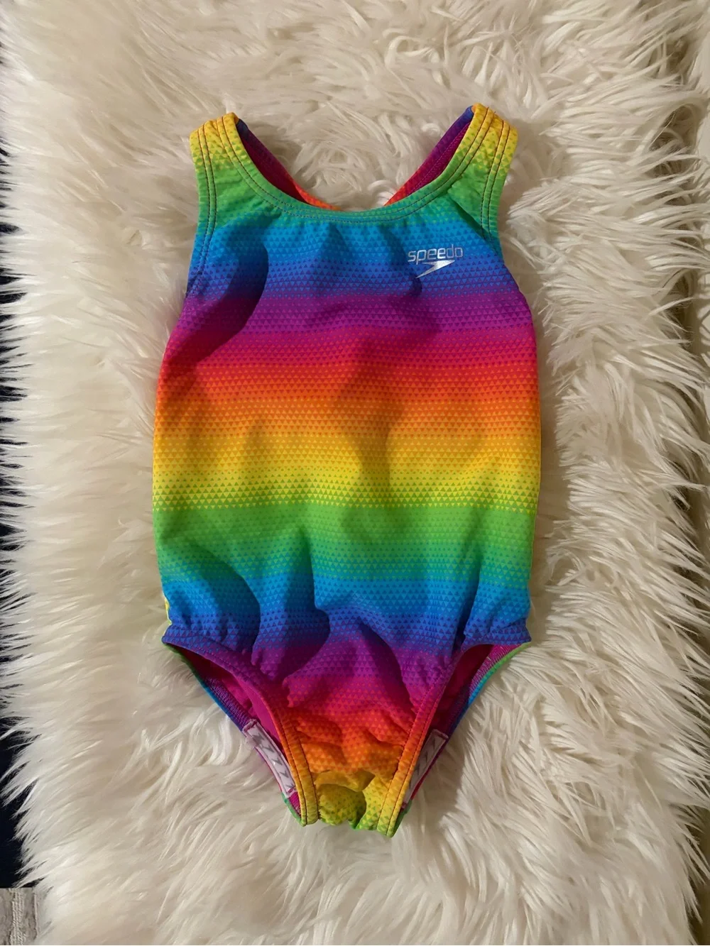 Speedo Girls Rainbow Ombré Swimsuit